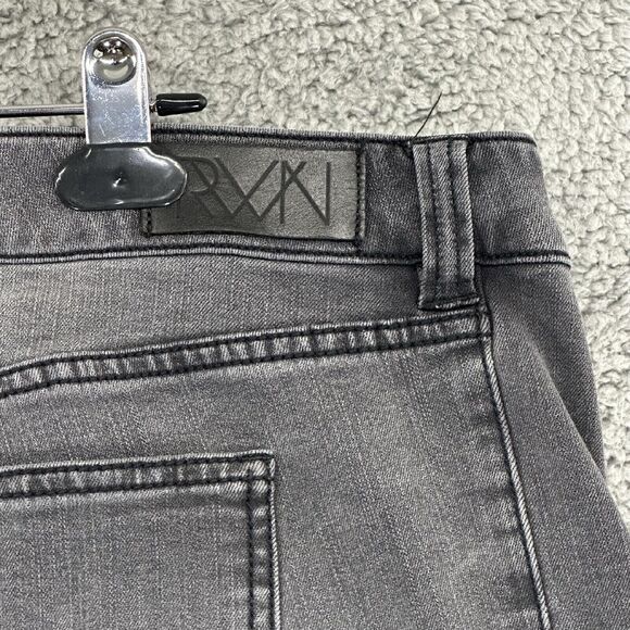 RWN by Rawan Skinny Leg Jeans Women 22 Light Black Gray Curvy Fit Stretch F31 - Picture 8 of 16